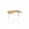 Pracovný stôl Motion Ergo, PO, 2S, 120x70,5-120,5x90 cm, buk/biela