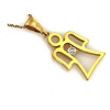 Zlatý prívesok anjel s krásnym 14K cyrkoniami (Zlatý prívesok anjel s krásnym 14K cyrkoniami)