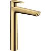 HANSGROHE Talis E páková batéria pre umývadlové misy, s odtokovou súpravou s tiahlom, výška výtoku 234 mm, leštený vzhľad zlata, 71716990