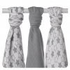 Kikko Bambusové plienky 70 x70 cm 3 ks rôzne farby Little Stars Silve