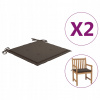 Vankúš na záhradný nábytok - Vankúše na záhradné stoličky, 2 ks, taupe, 50x (Záhradné vankúše, 2 ks, taupe, 50 x)