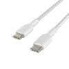 BELKIN kabel oplétaný USB-C - USB-C, 1m, bílý CAB004bt1MWH