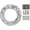 MAT veniec ratan so snehom 20LED 40 cm