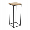 HowHomely Stojan na kvety Basic Loft 60 x 24 cm čierna / hnedá