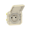Legrand Plexo IP55 Zásuvka s krytkou 2P+T, prístroj, automatické svorky, 16A, 230V, Piesok