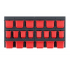 PlasticFuture Závěsný organizér s 20 boxy ORDERLINE 80x16,5x40 cm černo-červený