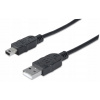 USB 2.0 kábel Manhattan 333375-CG 1,8 m čierny