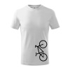 Bicykel na výšku - Tričko detské bavlnené - 158 cm/12 rokov ( Biela )