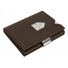 Kožená peňaženka EXENTRI nubuková, hnedá RFID block