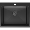 Mexen Solix, 1-komorový nerezový drez 600 x 500 mm, čierna, 6408601000-70