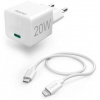 Nabíjačka do siete Hama 20W, USB-C PD + kábel USB-C Lightning 1 m (201620) biela