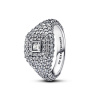 PANDORA Koktejlový prsten Čtverec a pavé 58 193556C01-58