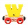 Bigjigs Rail Vagónik drevenej vláčikodráhy Písmeno W