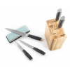 Sada nožov G21 Gourmet Damascus v bambusovom bloku 5 ks + brúsny kameň