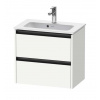 Duravit Ketho.2 Umývadlová skrinka, 55x61x39 cm, 2 zásuvky, matná biela K25255018180000
