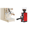 Lelit Mara PL62X V2, gold + Eureka Mignon Libra 65 All Purpose, CR ferrari red
