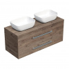 Swiss aqua technologies Koupelnová skříňka s krycí deskou SAT Cube Way 120x53x46 cm dub Wellington mat CUBE461203DW45