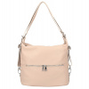 Kožená kabelka na rameno/batoh 328 pudrovo ružová
