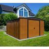 Spacemaker Woodlake 108 kovový záhradný domček 242 x 313 x 185 cm, hnedá farba Spacemaker