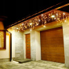 Springos LED kvaple - 14,5m, 300LED, časovač, IP44, teplá biela + záblesky