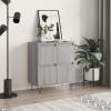 vidaXL Komoda sivý dub sonoma 60x35x70 cm spracované drevo