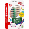 FAREBNÉ CERUZKY - STABILO EASY - COLORS - PRE PRAVÁKOV - NOVÉ FARBY | 12 KS + STRÚHADLO