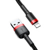 Baseus CALKLF-B19 USB / Lightning QC3.0, 1m, černý/červený