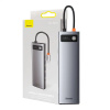 Rozbočovač 11v1 Baseus Metal Gleam Series, USB-C na 3x USB 3.0 + 2x HDMI + USB-C PD + Ethernet RJ45 + microSD/SD + VGA + AUX CAHUB-CT0G