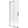 Mexen Velar L, 2-krídlová posuvná vaňová zástena 85 x 150 cm, 8mm číre sklo, medená matná, 896-085-003-01-65