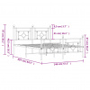 vidaXL Kovový rám postele s čelom a podnožkou čierny 140x200 cm - Čierna - 130847-76855