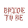 Balón fólia banner - BRIDE TO BE - ružovo zlatý, 40 x 350 cm