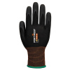 PORTWEST GP GRIP 18 A373 / Máčené latexové rukavice - čierna L