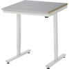 Pracovný stôl, elektricky výškovo prestaviteľný ,poťah z ušľachtilej ocele, nosnosť 150 kg RAU
