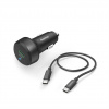 Hama set: rýchla USB nabíjačka do vozidla USB-C PD/QC 25 W + kábel USB C-C 1 m 201614