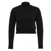 Ladies Interlock Short Turtleneck Crew - black S