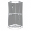 Sprchový kút CLASSIC 80 GREY s vaničkou a batériou