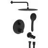 Sapho Podomietkový sprchový set s termostatickou batériou, box, 2 výstupy, čierna mat RH399B-01