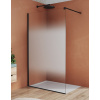 SANSWISS WALK-IN EASY BLACK STR4P 90cm pevná sprchová stena samostatná alebo do kombinácie, profil čierny, sklo shade, STR4P0900668