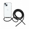 FIXED Pure Neck transparentný kryt so šnúrkou pre iPhone 15 Plus - čierny FIXPUN-1201-BK - možnosť vrátiť tovar ZADARMO do 30tich dní