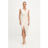 Šaty Marciano Guess WHITNEY béžová farba, midi, rovný strih, 5YGK55 7337A 5YGK55.7337A 38