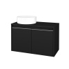 Dreja Skrinka pod umývadlo VISIT SZD2 80 (umývadlo Circo) - L03 Antracit vysoký lesk / Úchytka T34 - nerez / L03 Antracit vysoký lesk / Levé