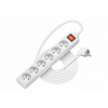 Prodlužovací přívod 230V AlzaPower - 6 zásuvek, vypínač, 5 m