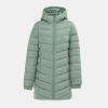 Slazenger Womens Mid-Length Hooded Long Sleeve Puffer Jacket Light Khaki 12 (40)