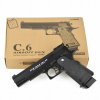 Airsoft - C6 pištoľ kovový replika na glock gule (Airsoft - C6 pištoľ kovový replika na glock gule)