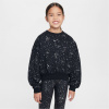 Nike Sportswear Club Fleece Big Kids' (Girls') Boxy Crew Black 7-8 rokov