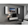 Obývacia stena Vigo 7 (čierna/biely lesk)