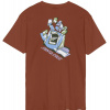 pánske tričko SANTA CRUZ SCREAMING SCRATCHED HAND STRIP TEE BURNT SIENNA M