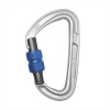 Karabína Singing Rock Colt Screw Lock - sivá Silver – cierna