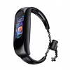 NÁHRADNÝ KOVOVÝ NÁRAMOK S REMIENKOM PRE XIAOMI MI BAND 6/5/4/3 ČIERNY