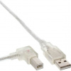 InLine 34516L USB kábel USB 2.0 0,3 m USB A USB B Priehľadná (34516L)